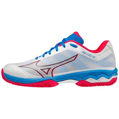 Zapatillas Padel Mizuno WAVE Exceed Light Padel Hombre Blancos / Rojos / Azules - Chile M648RADHPN